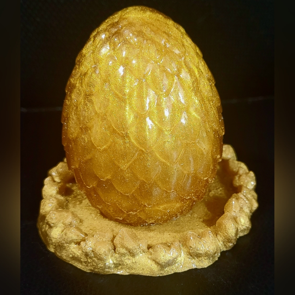 Handmade Resin Dragon Egg in nest - Picture 7 of 12